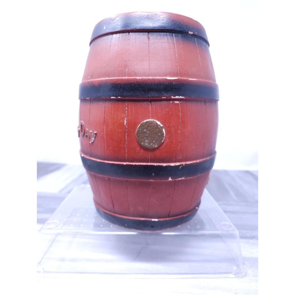 Coin Bank "For a‎ Rainy Day" Barrel Piggy Bank Complete with Cork Vintage 1950's - Picture 2 of 6